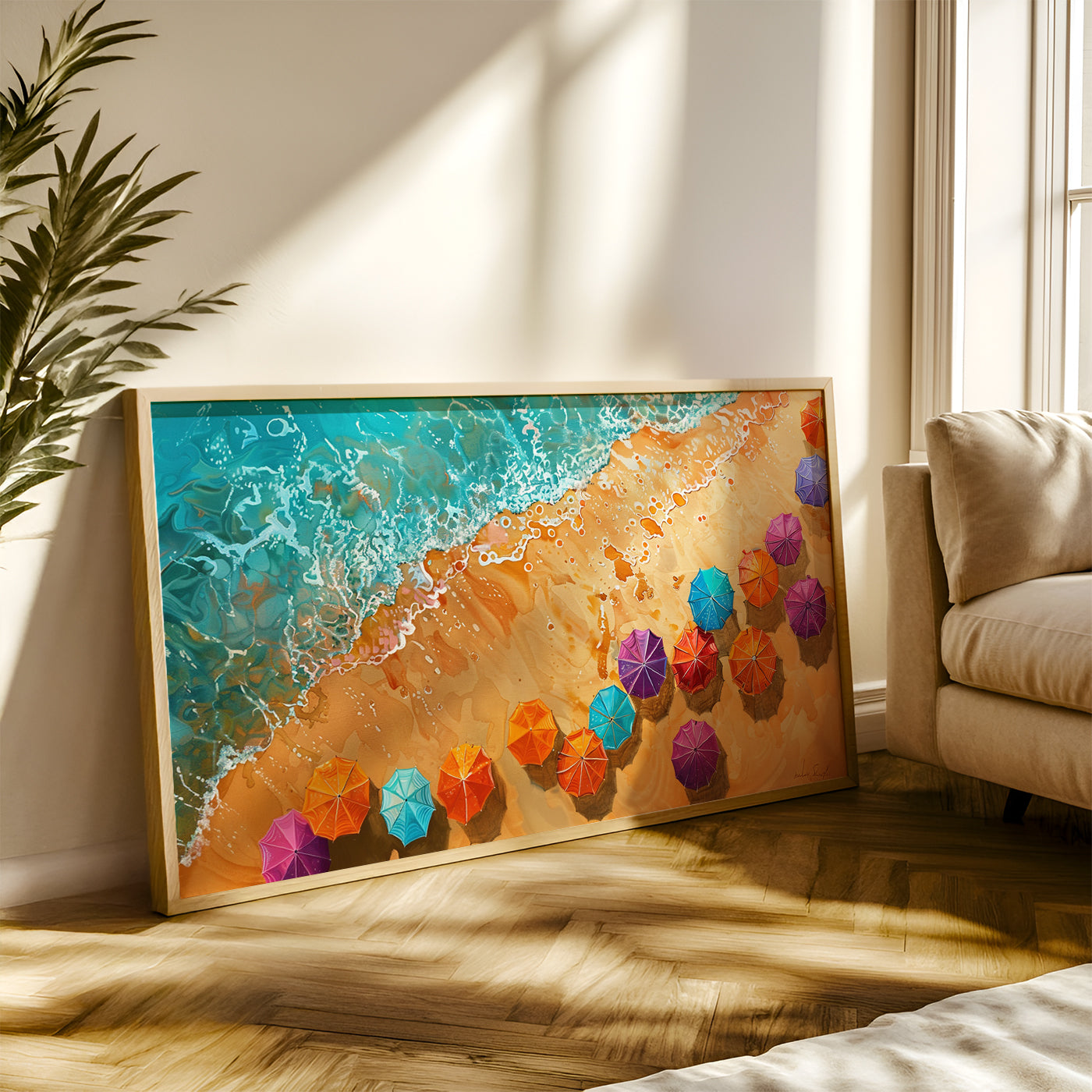 Modern Art Painting in a Lifestyle Setting