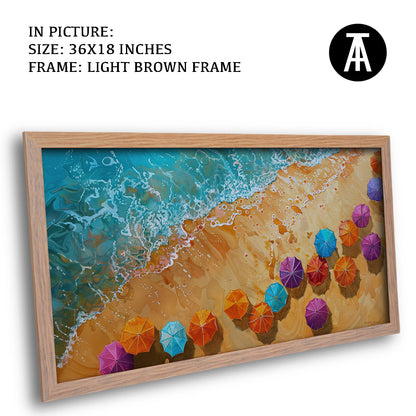 Artwork in Dark Brown Frame