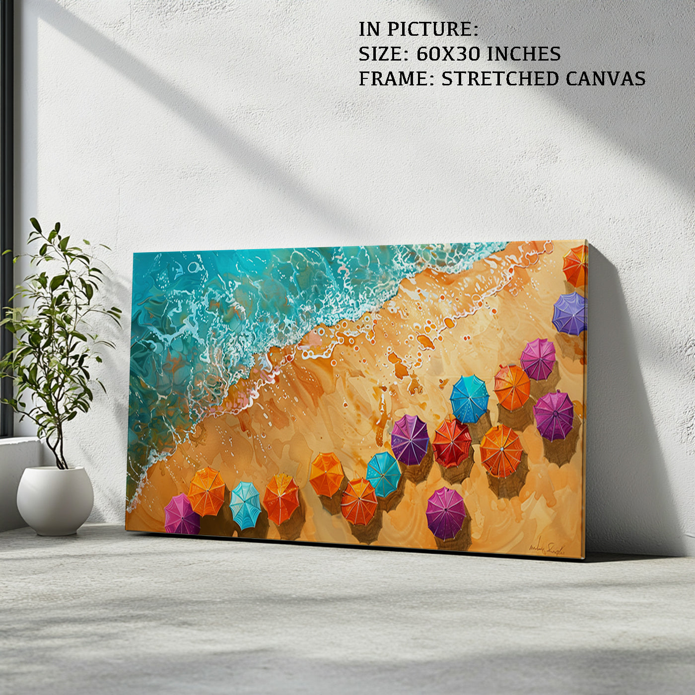 Artwork in Natural Wood Frame