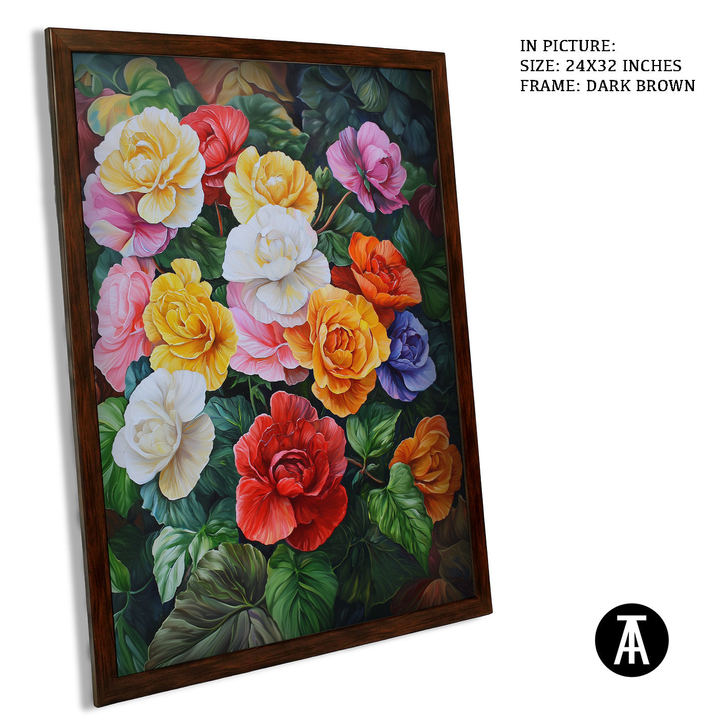 Artwork in Metal Champagne Gold Frame