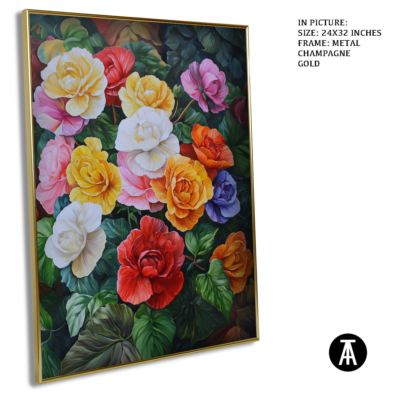 Artwork in Light Brown Frame