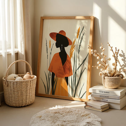 Boho Art Painting in a Lifestyle Setting