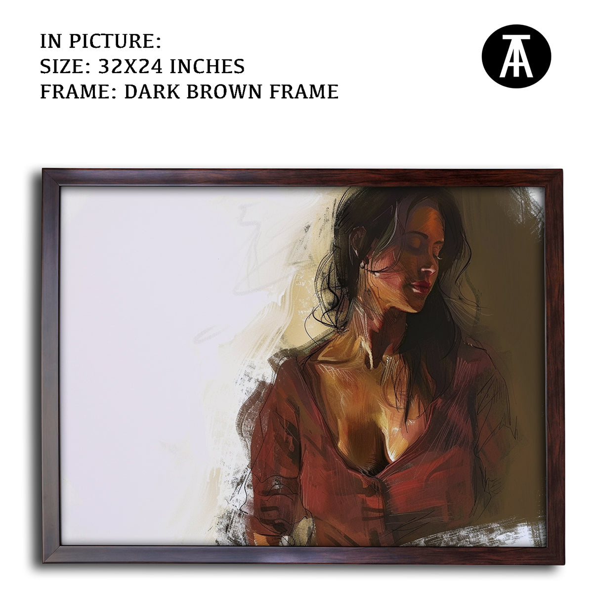 Artwork in Metal Champagne Gold Frame