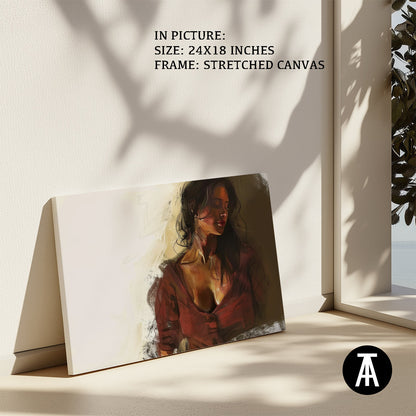 Artwork in Natural Wood Frame