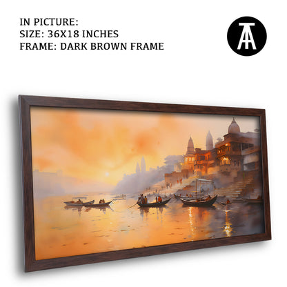 Artwork in Metal Champagne Gold Frame