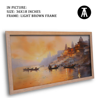 Artwork in Dark Brown Frame
