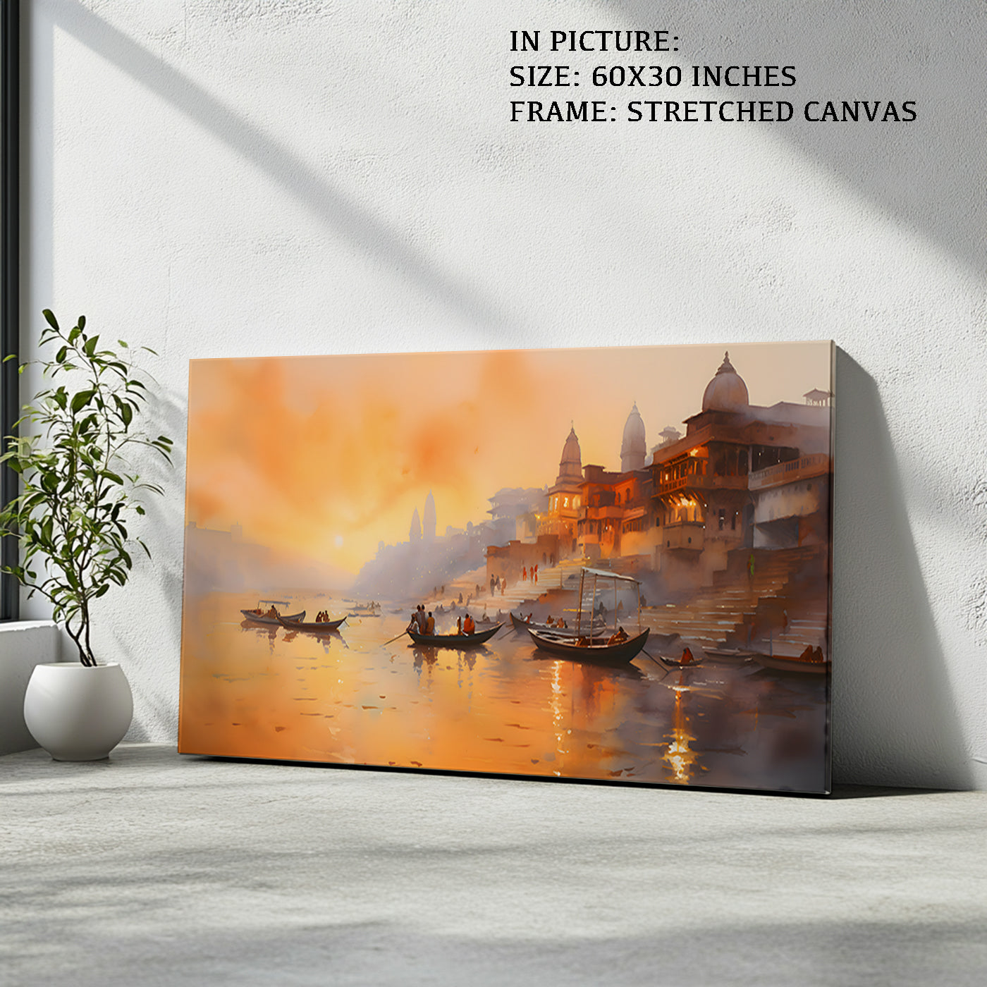 Artwork in Natural Wood Frame