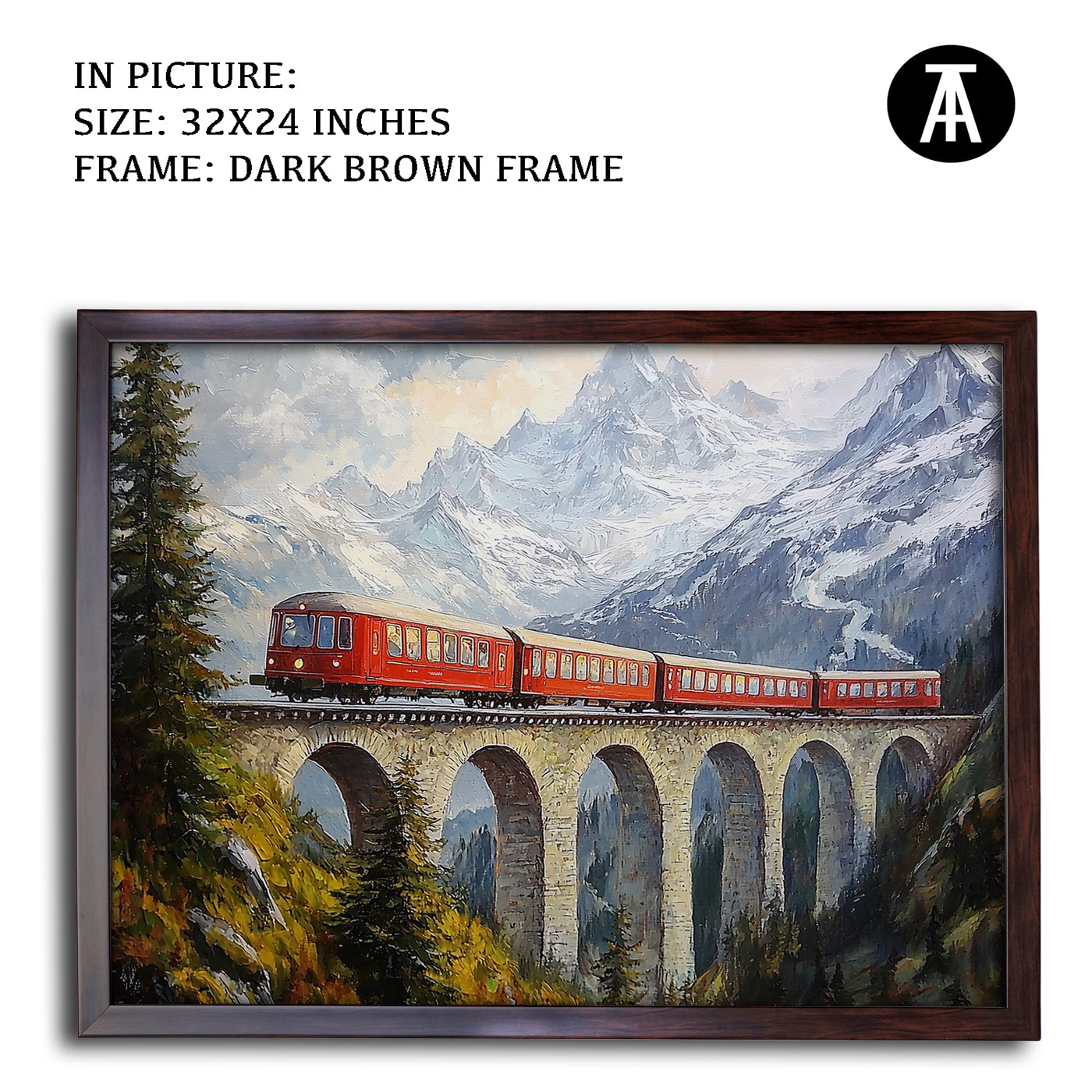 Artwork in Metal Champagne Gold Frame