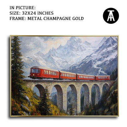Artwork in Light Brown Frame