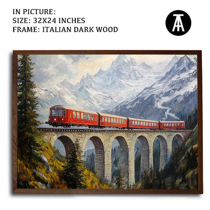 Artwork in Dark Wood Frame