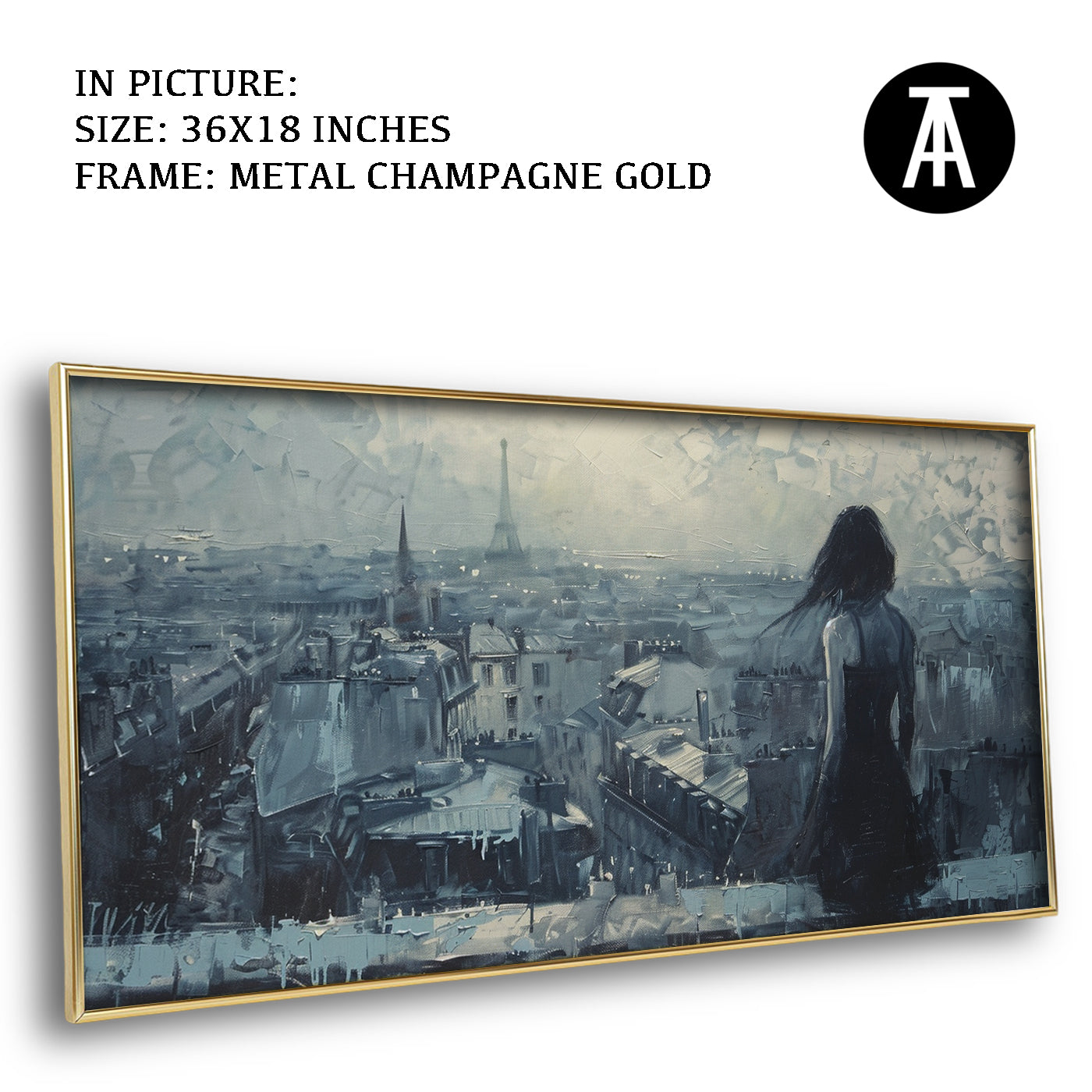 Artwork in Light Brown Frame