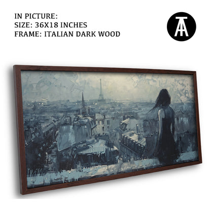 Artwork in Dark Wood Frame
