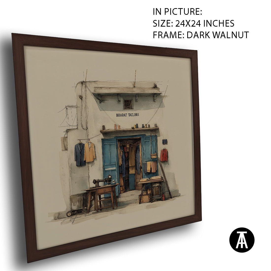 Artwork in Dark Walnut Frame