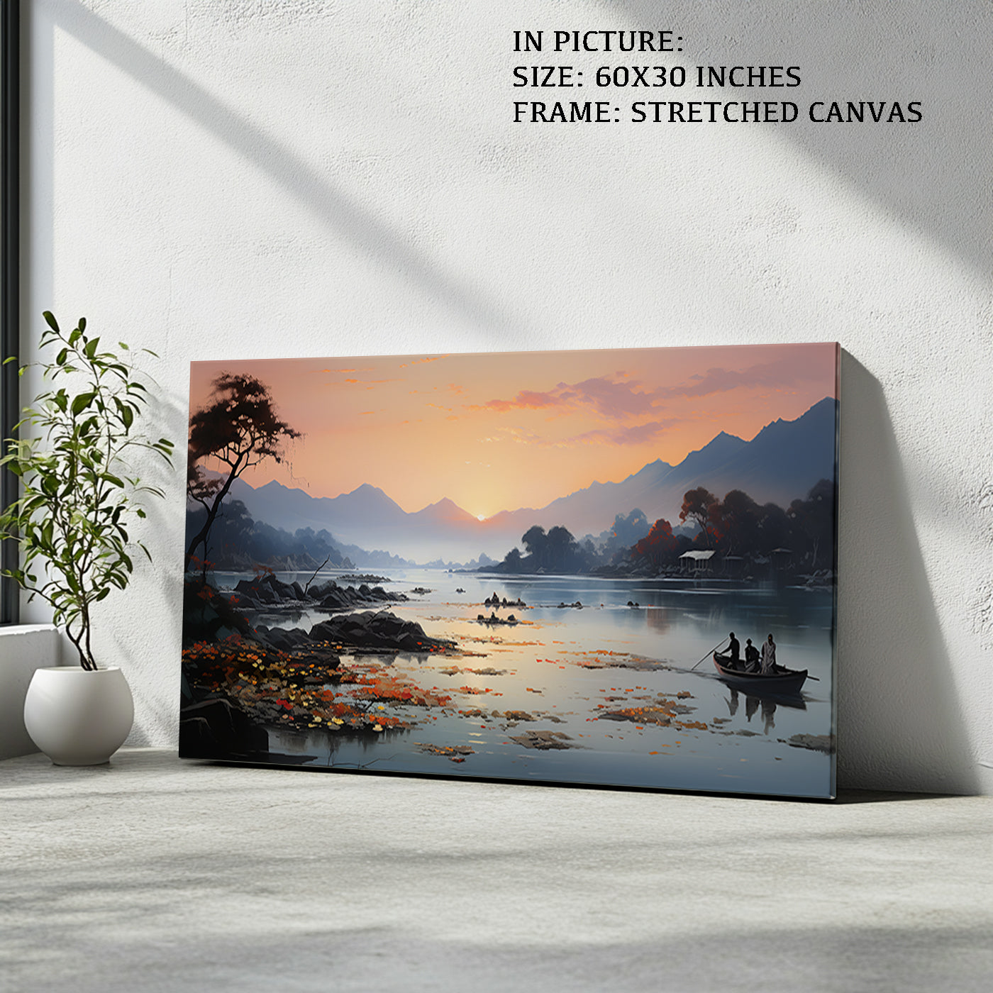 Artwork in Natural Wood Frame