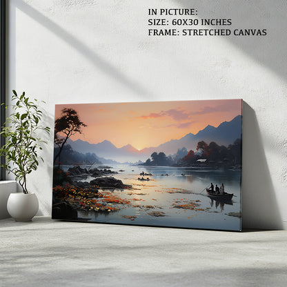 Artwork in Natural Wood Frame