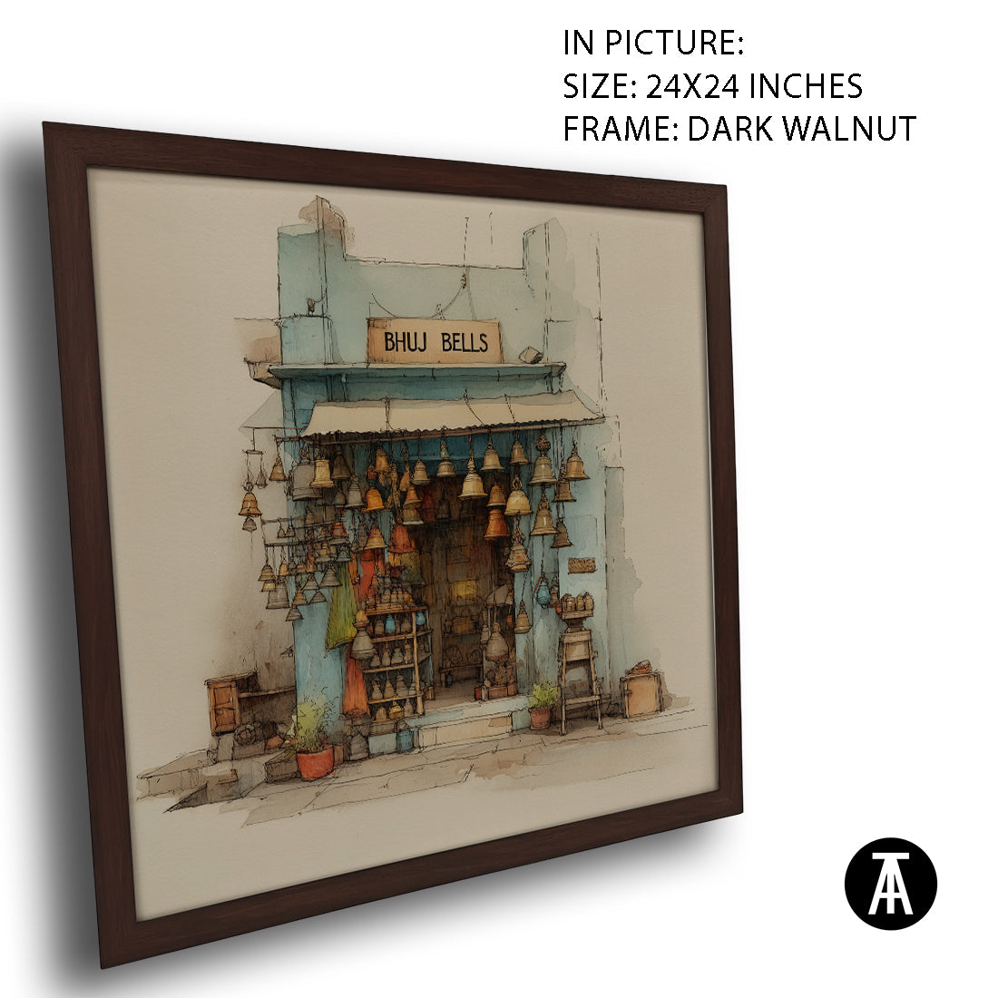 Artwork in Dark Walnut Frame