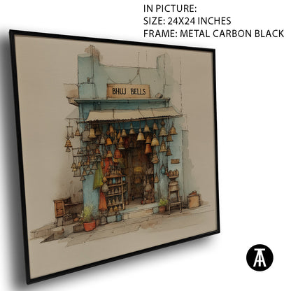 Artwork in Carbon Black Meta Frame