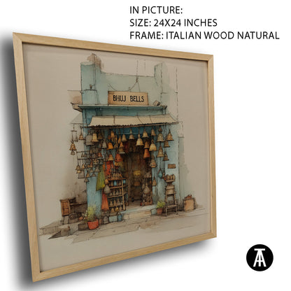 Artwork in Natural Wood Frame
