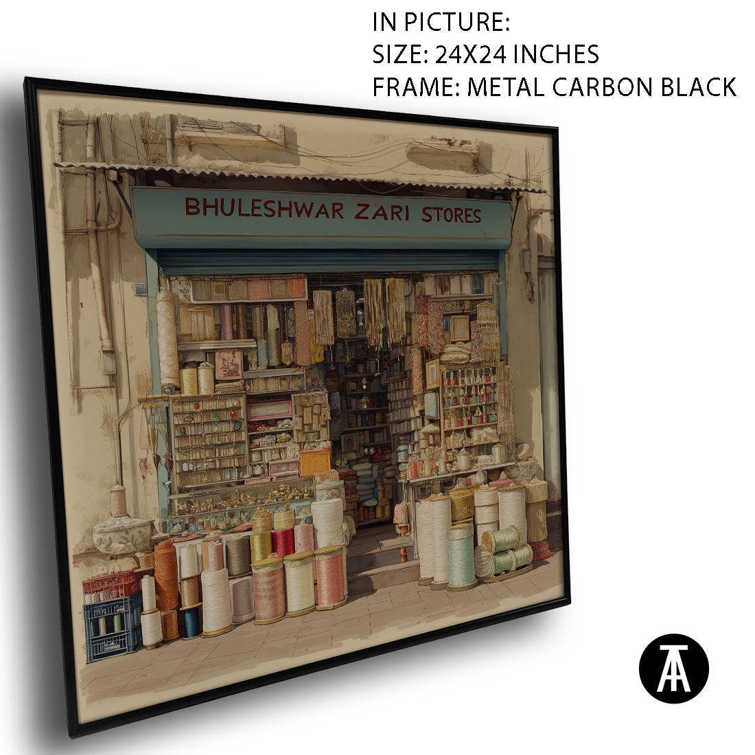 Artwork in Carbon Black Meta Frame