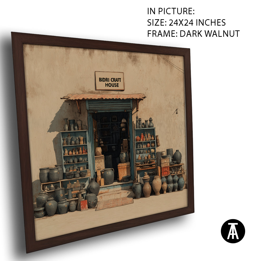Artwork in Dark Walnut Frame