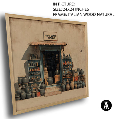 Artwork in Natural Wood Frame