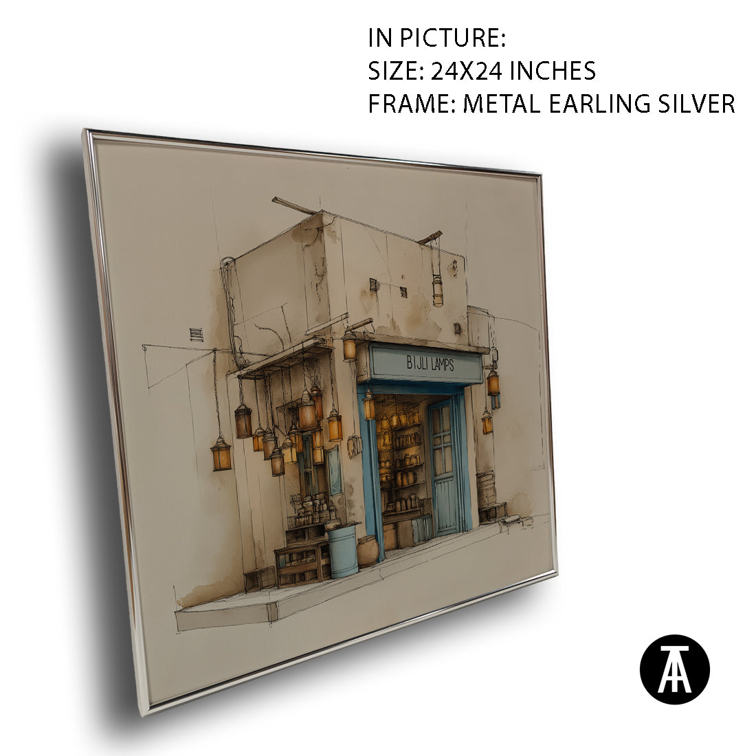 Artwork in Metal Earling Silver Frame