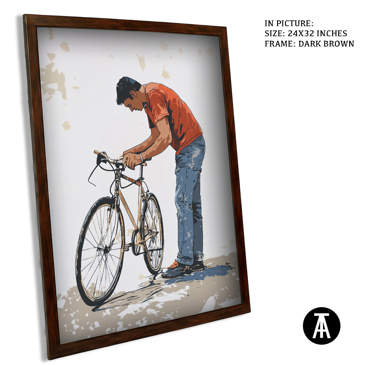 Artwork in Metal Champagne Gold Frame