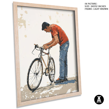 Artwork in Dark Brown Frame