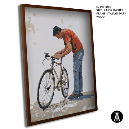 Artwork in Dark Wood Frame