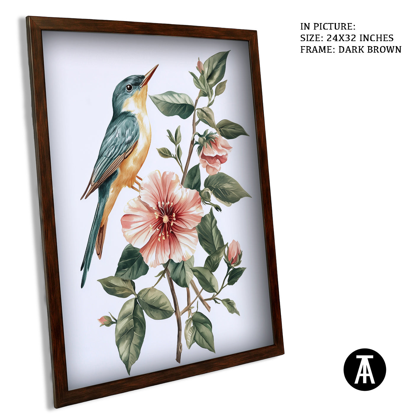 Artwork in Metal Champagne Gold Frame