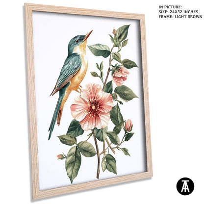 Artwork in Dark Brown Frame