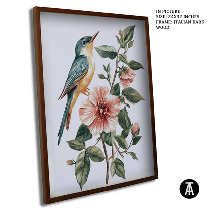 Artwork in Dark Wood Frame
