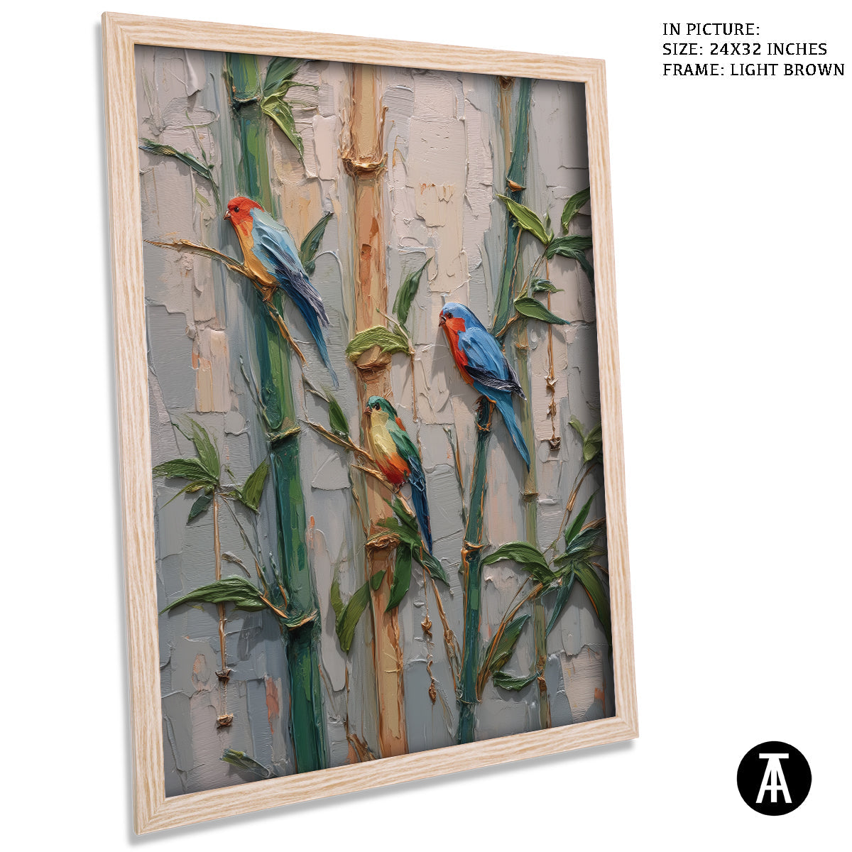 Artwork in Dark Brown Frame
