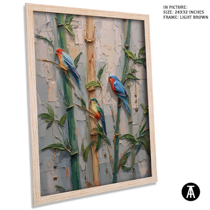 Artwork in Dark Brown Frame