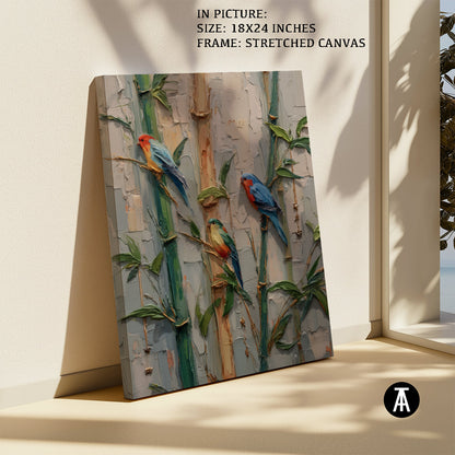 Artwork in Natural Wood Frame