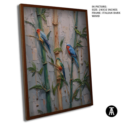 Artwork in Dark Wood Frame
