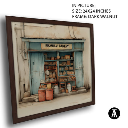 Artwork in Dark Walnut Frame