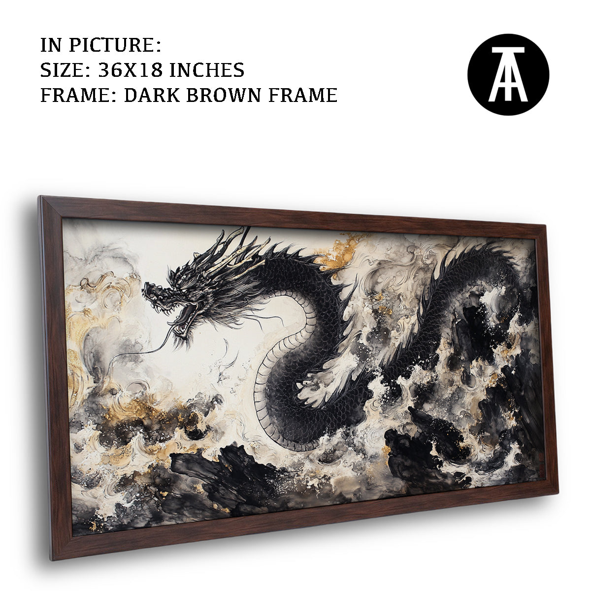 Artwork in Metal Champagne Gold Frame