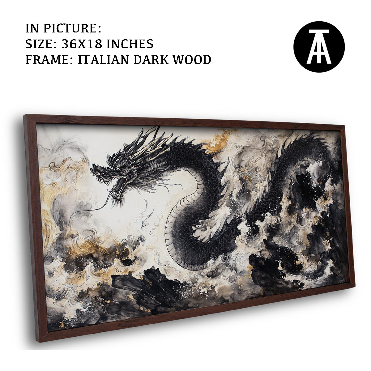Artwork in Dark Wood Frame