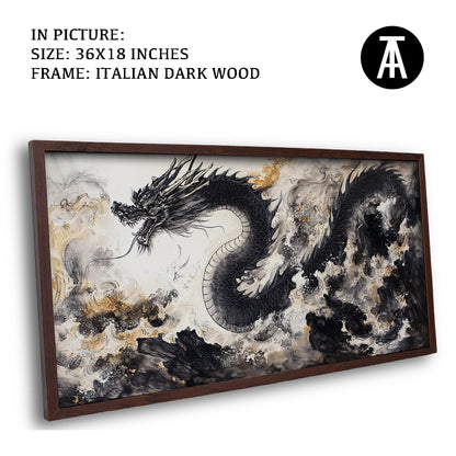 Artwork in Dark Wood Frame