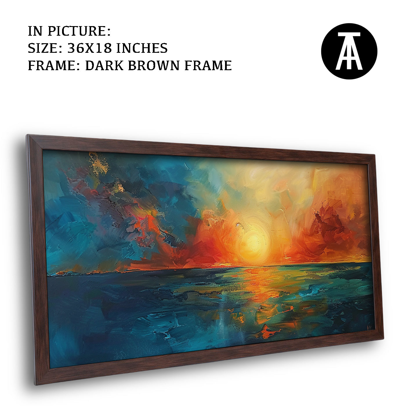 Artwork in Metal Champagne Gold Frame