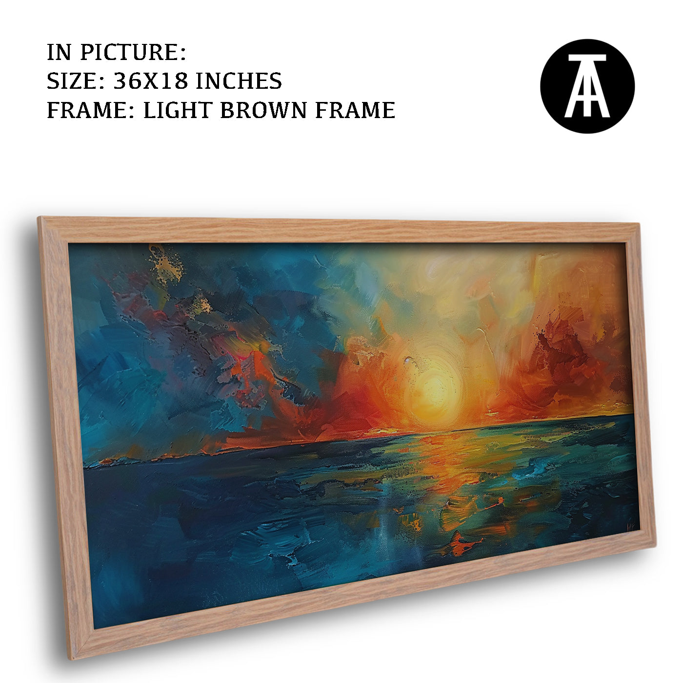 Artwork in Dark Brown Frame
