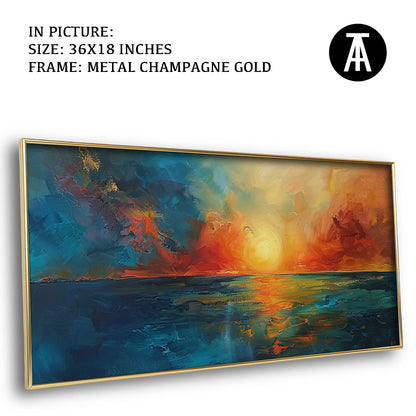 Artwork in Light Brown Frame