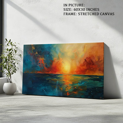 Artwork in Natural Wood Frame