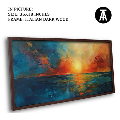 Artwork in Dark Wood Frame