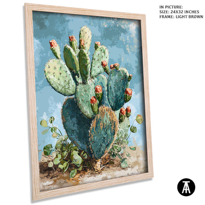 Artwork in Dark Brown Frame