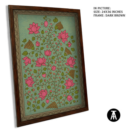 Artwork in Dark Brown Frame