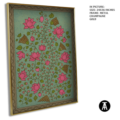 Artwork in Metal Champagne Gold Frame