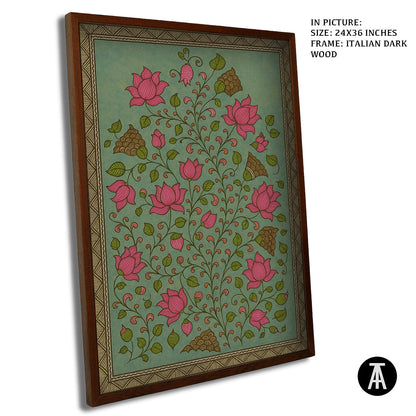 Artwork in Dark Wood Frame