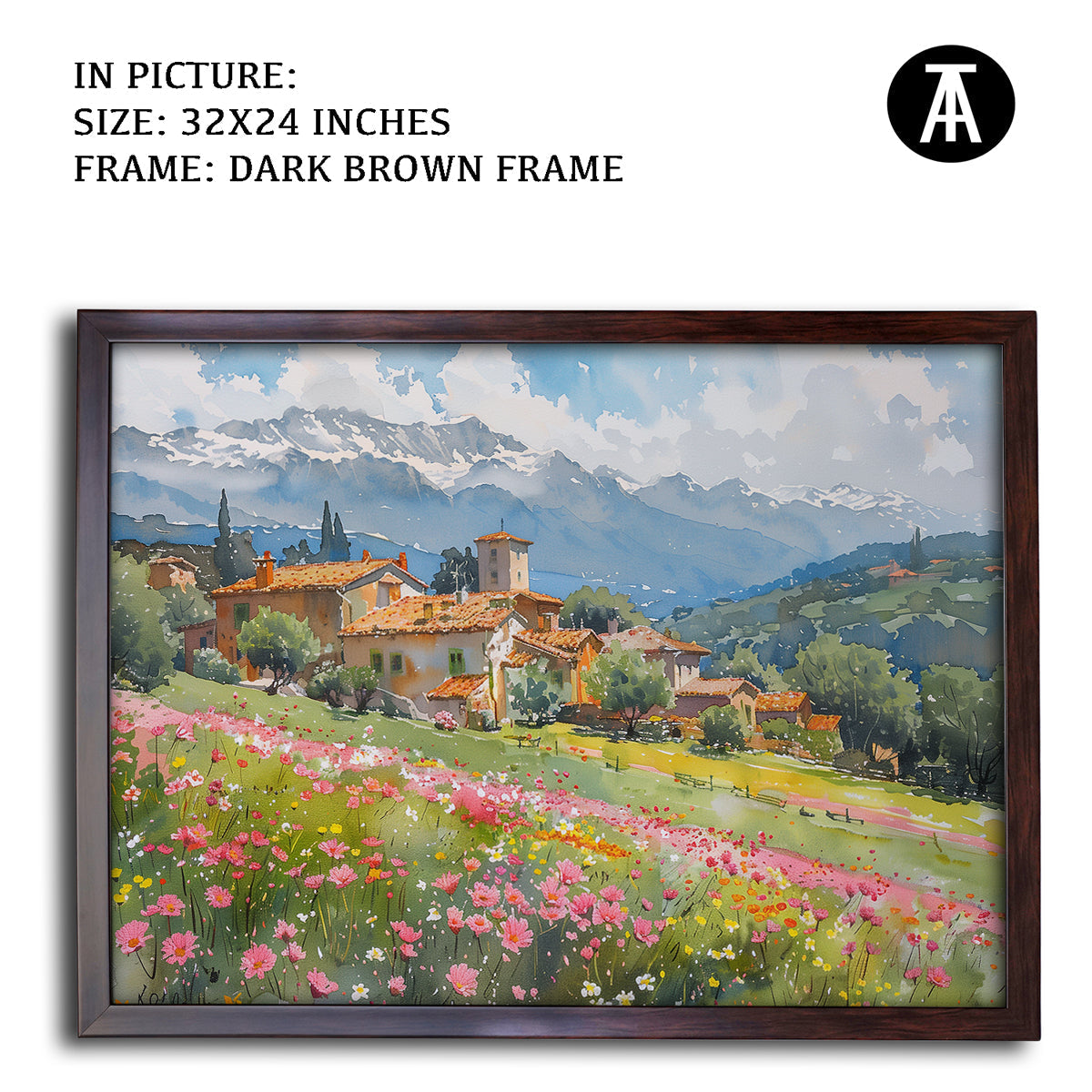 Artwork in Metal Champagne Gold Frame